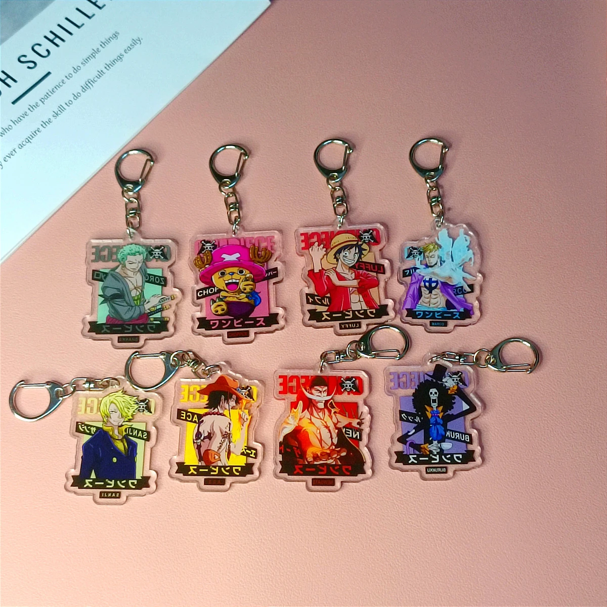 Anime Acrylic Keychain- Luffy Zoro y2k Cartoon Character Pendant, Suitable for Bags and Keys,cosplay gifts Perfect Gift for Fans