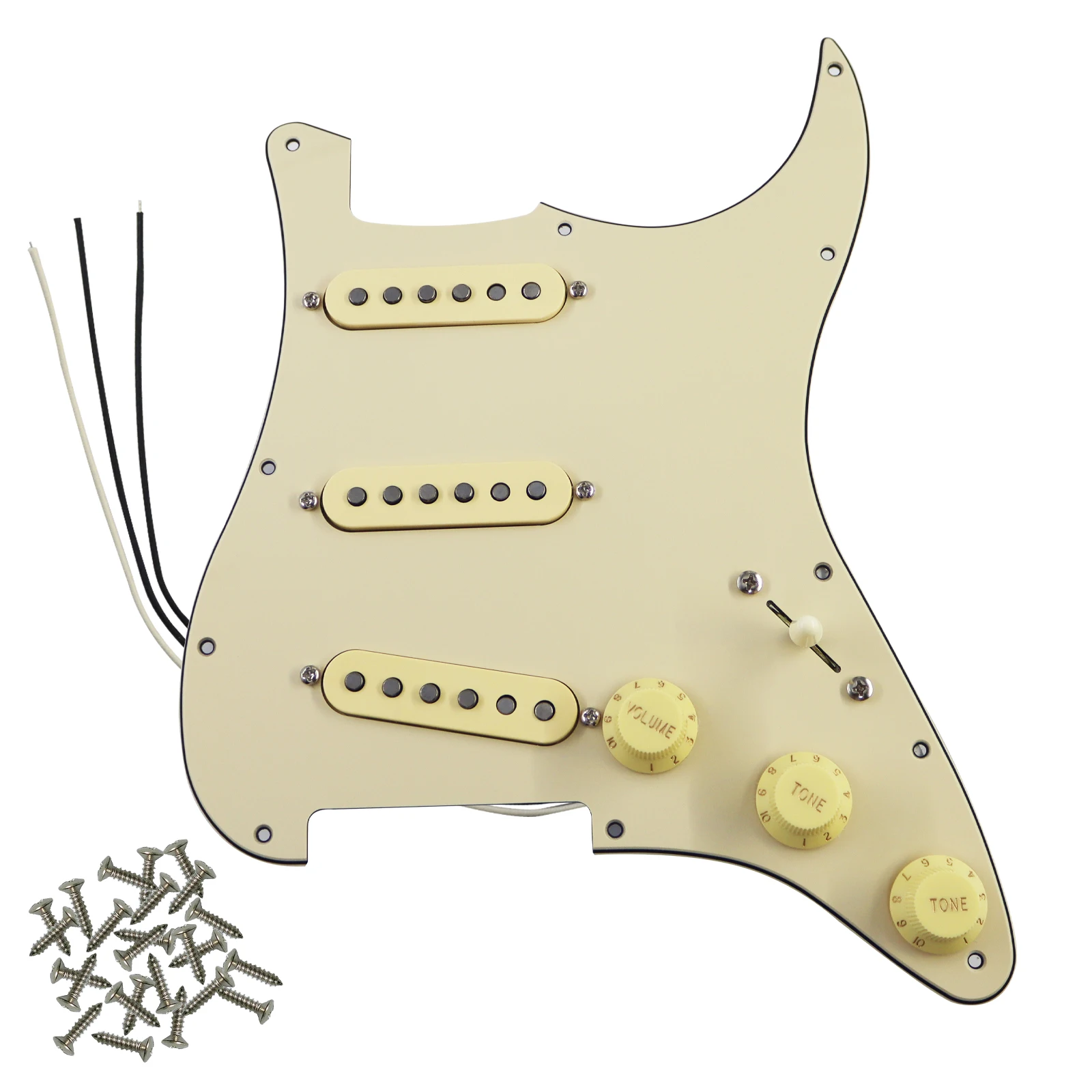Voorbedrade elektrische gitaar slagplaat geladen slagplaat met vintage stijl Alnico 5 Single Coil pickups set voor FD ST elektrische gitaar