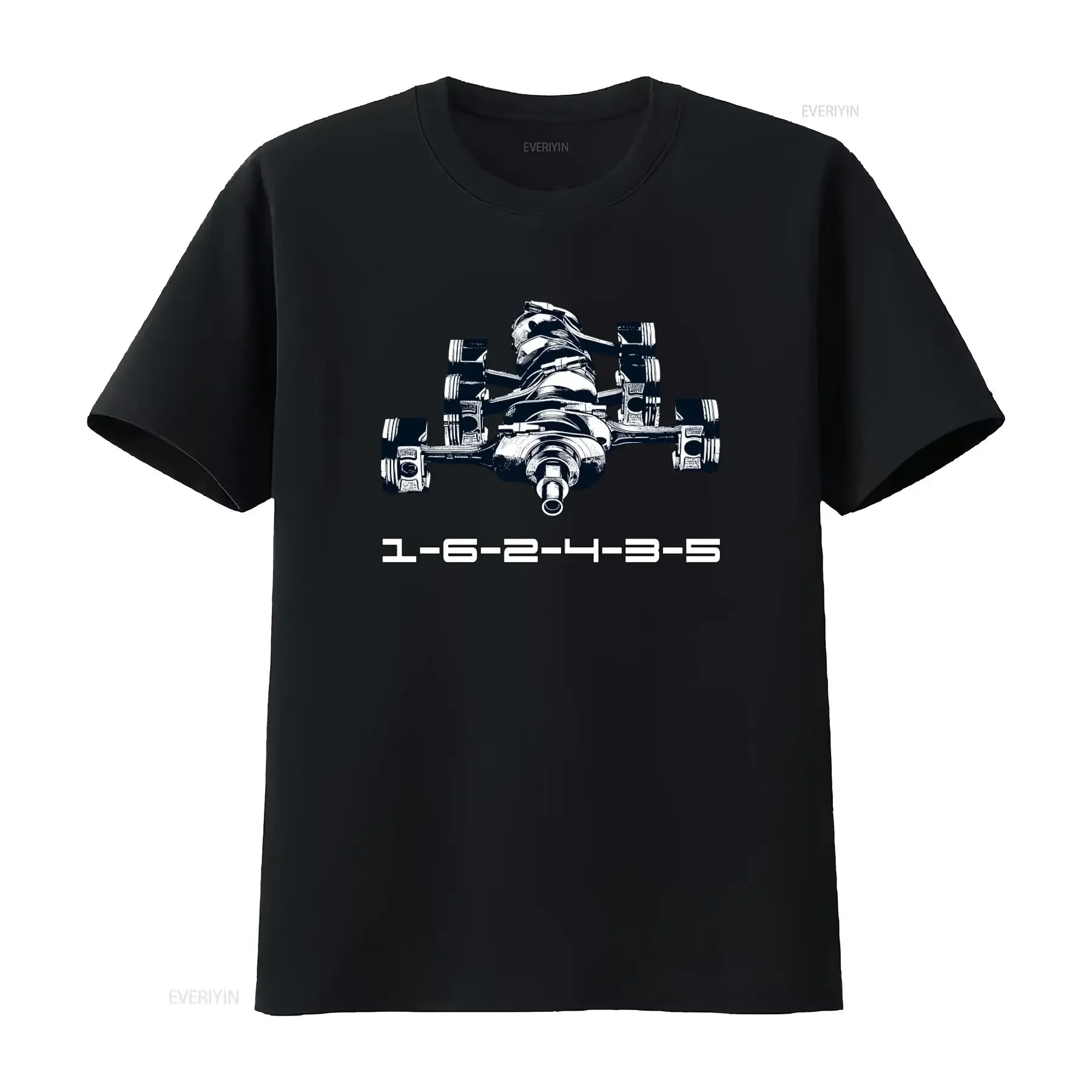 German Boxer Flat Six Engine 1 6 2 4 3 5 Cylinder Firing Order T Shirt for Car Enthusiasts vintage Washed Breathable Stylish