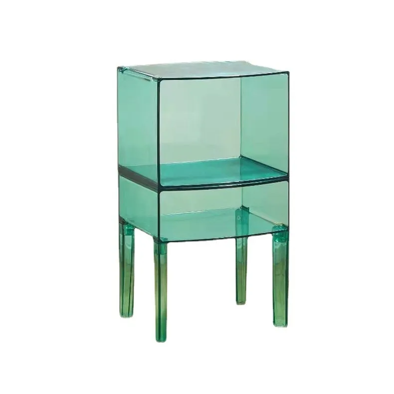 

Nordic PC creative bedside table, simple sofa edge, acrylic Internet celebrity transparent storage cabinet