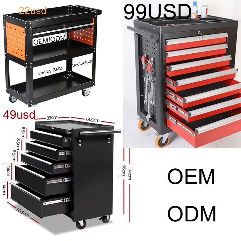 Auto Repair Heavy Duty tool cabinets Steel Storage garage toolbox on wheels with 5 drawers/ 5 drawers tools cabinet