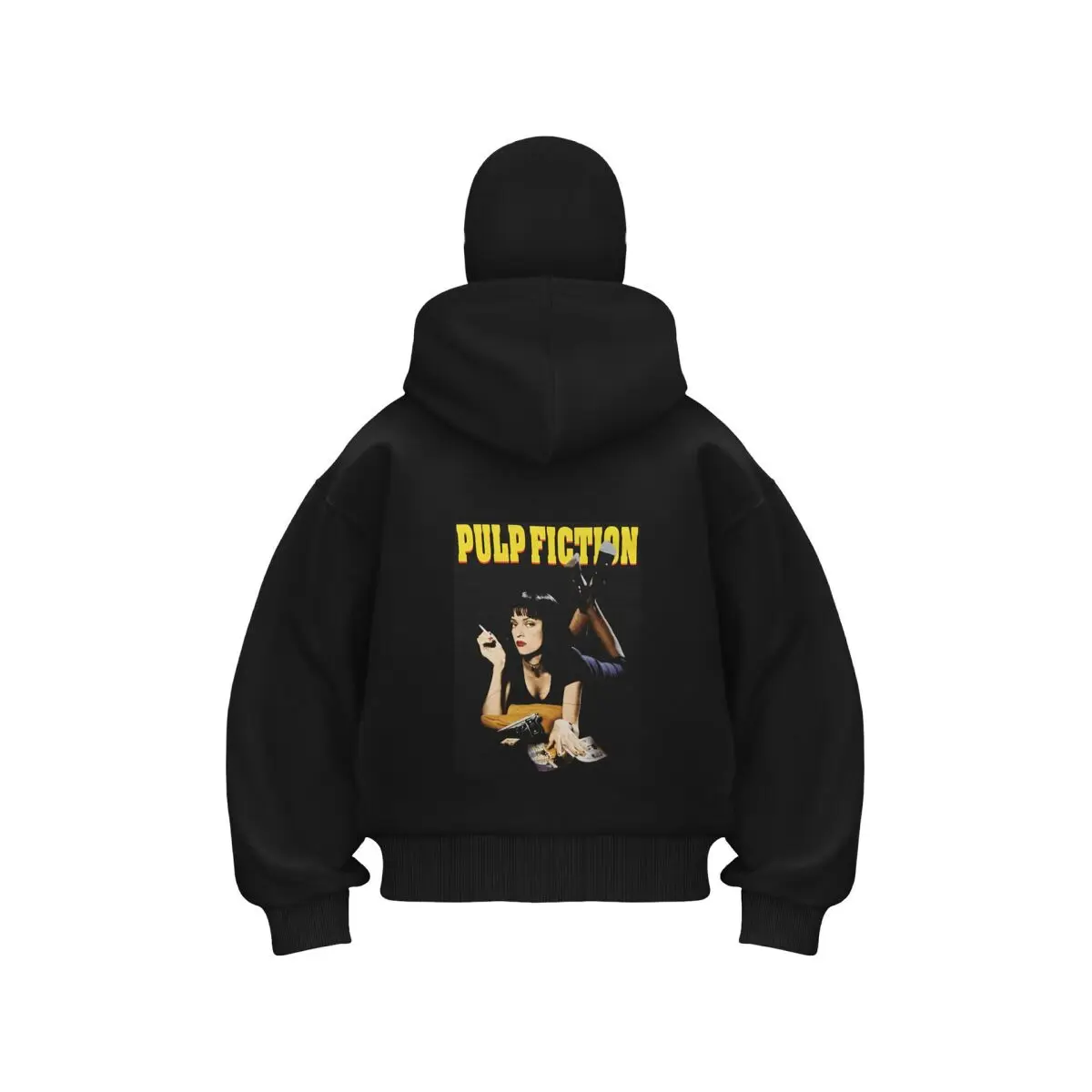 

Дизайн Pulp Fiction, Балаклава с двойным капюшоном, мужская толстовка на молнии, зимняя теплая