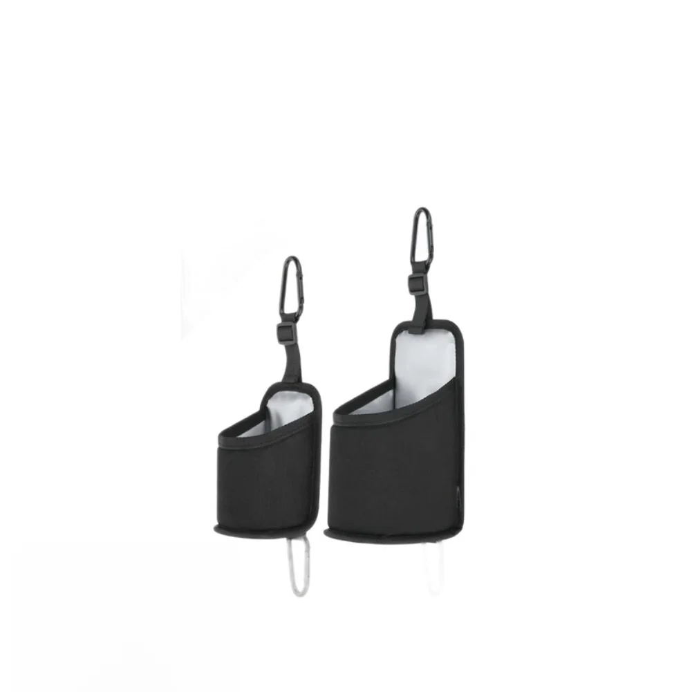 Two Size Insulated Drink Holder for Outdoor Sports Fences Color Aluminum Foil Lining PVC Leather and Hook Design