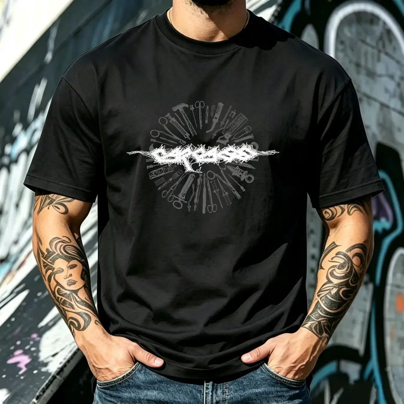 washed T Shirt Carcass 'I Reek Of Putrefaction' Black NEW OFFICIAL vintage Washed Breathable Comfortable Slightly fashion