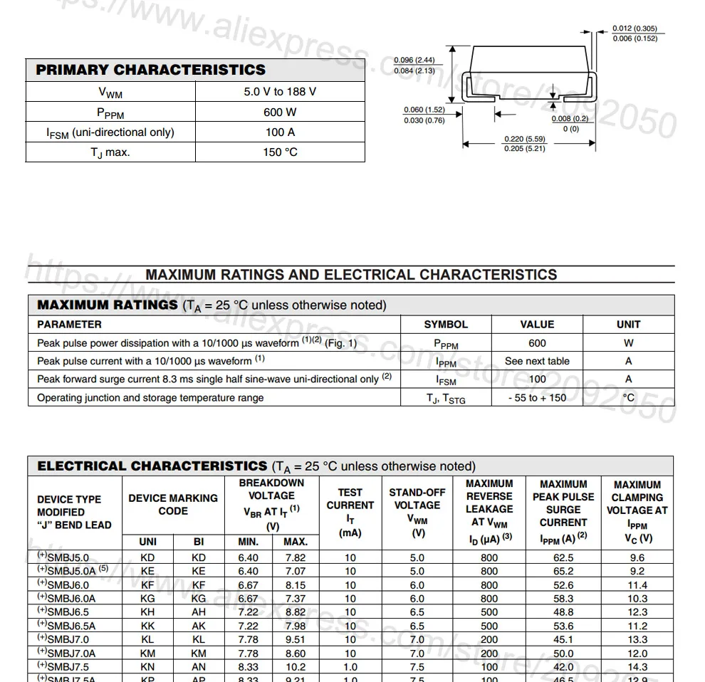 JASNPROSMA 300PCS 750PCS SMBJ SMBJ14 SMBJ14A SMBJ14CA SMBJ15 SMBJ15A SMBJ15CA SMBJ16 SMBJ16A SMBJ16CA Diodo DO214AA