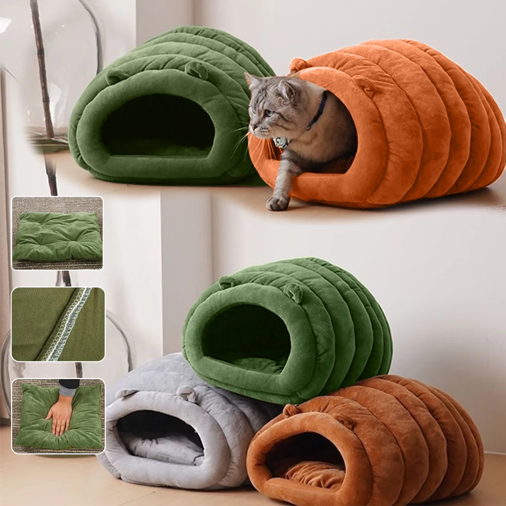 

Foldable Caterpillar Cat Nest Pet House Washable Cat Puppy Cave Cat Kennel for Extra Small Dogs Medium Cats Cuccia Gatti 고양이 방석