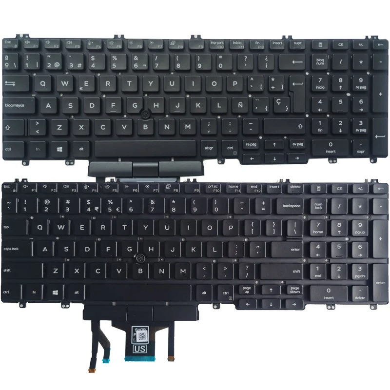 

NEW For DELL Precision 3500 3501 3540 3541 Latitude 5500 5501 5510 5511 US/Spanish/Latin/French Laptop Keyboard 0M25NK 0XPYPV