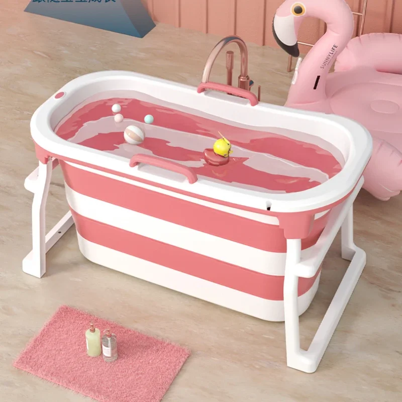 

Folding Bath Tub Adult Bath Tub Home Bath Tub Bathing Thickened Whole Body Plastic Adult Bathtub Bathtub