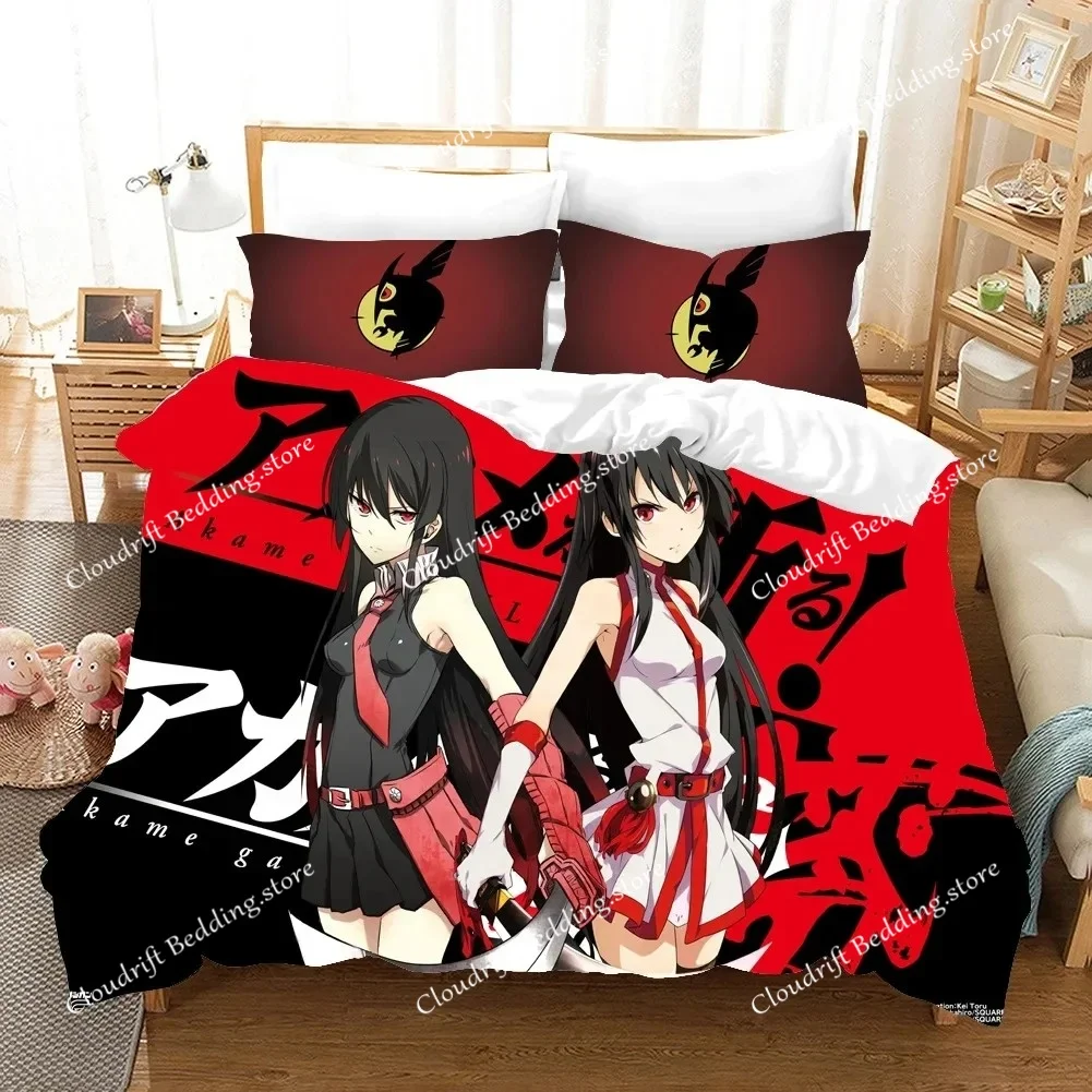 

3D Printed Akame ga KILL Bedding Set Anime Duvet Cover Double Twin Full Queen King Adult Kids Bedclothes Quilt Cover