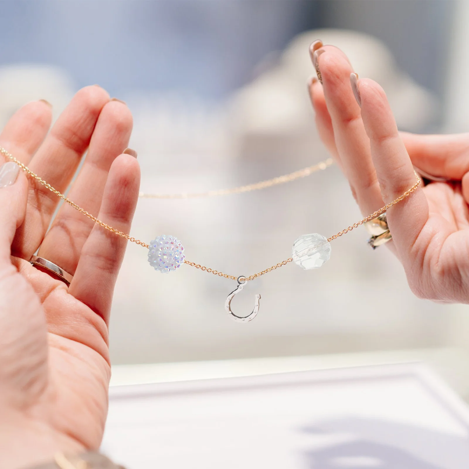 

10Pcs Horseshoe Pendant Titanium Steel DIY Jewelry Charms for Necklace Bracelet Earrings Making Craft Supplies