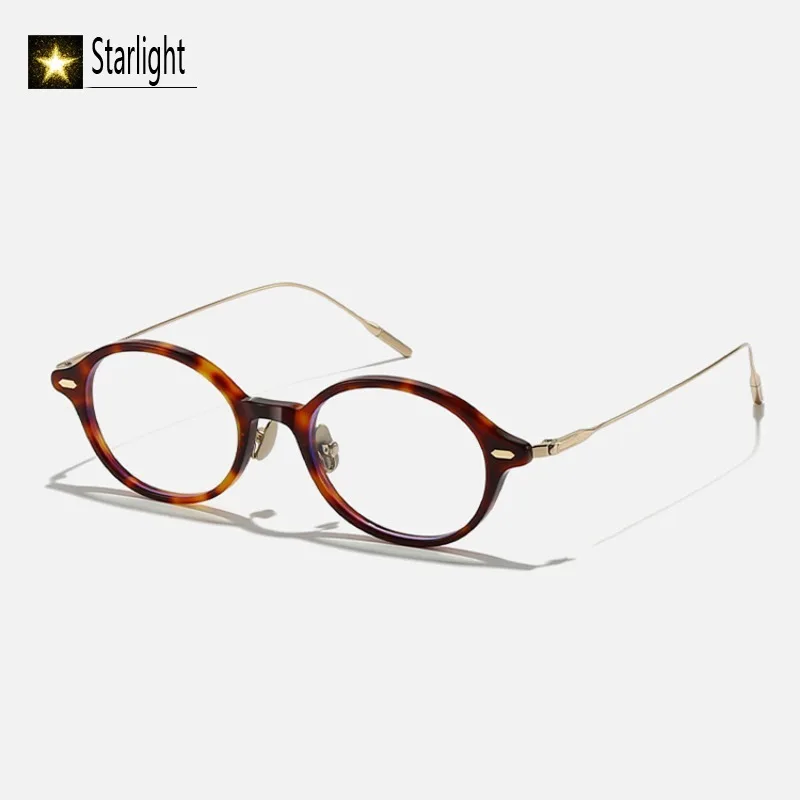 خفيفة للغاية السلحفاة البيضاوي نظارات بمادة الخلات الإطار النساء موضة وصفة طبية القراءة النظارات إطارات أنثى امرأة قصر النظر 144 مللي متر