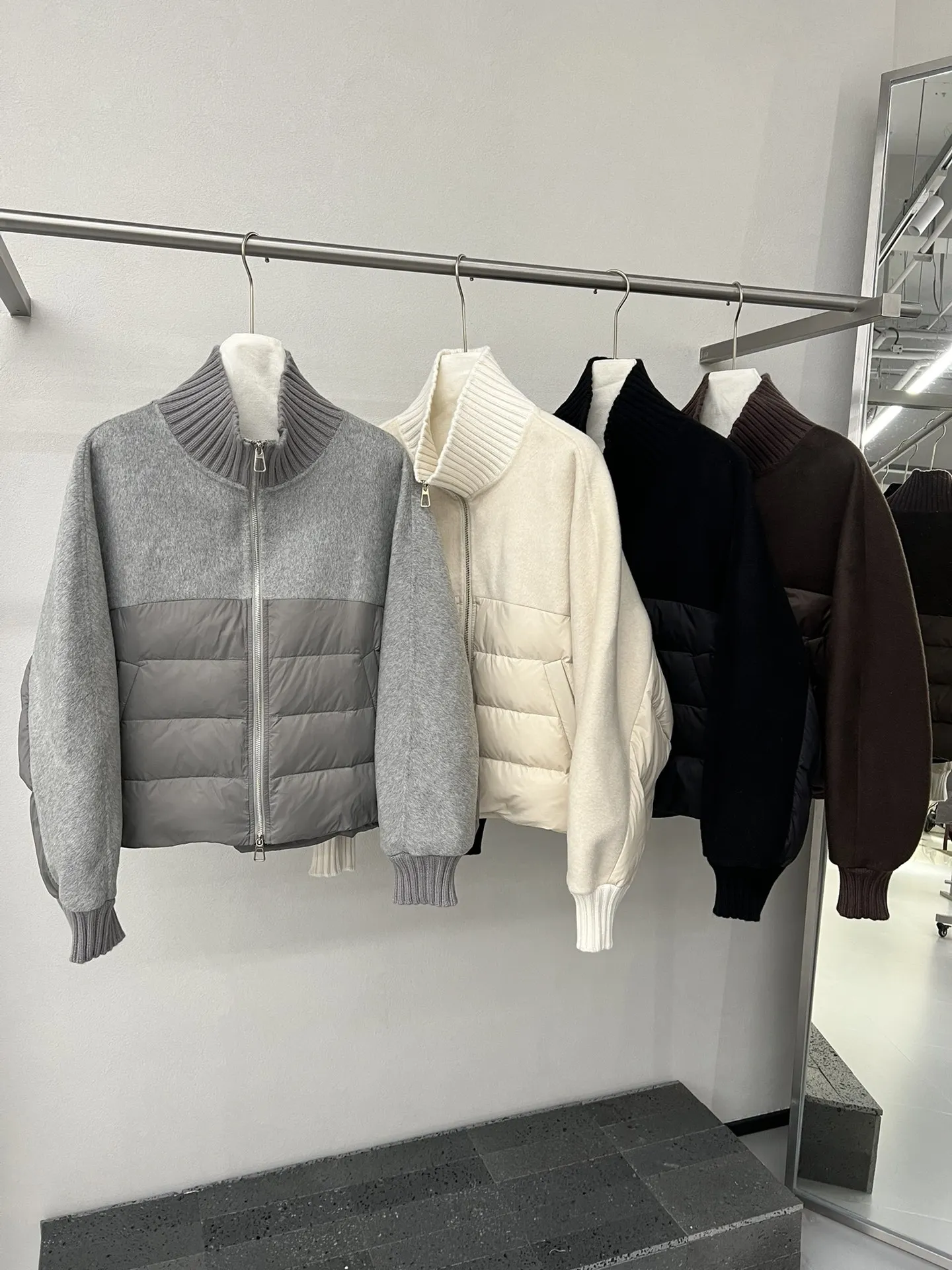 وصل حديثًا لخريف وشتاء 2025 سترة قصيرة مخصصة مزدوجة الوجه من الكشمير والصوف