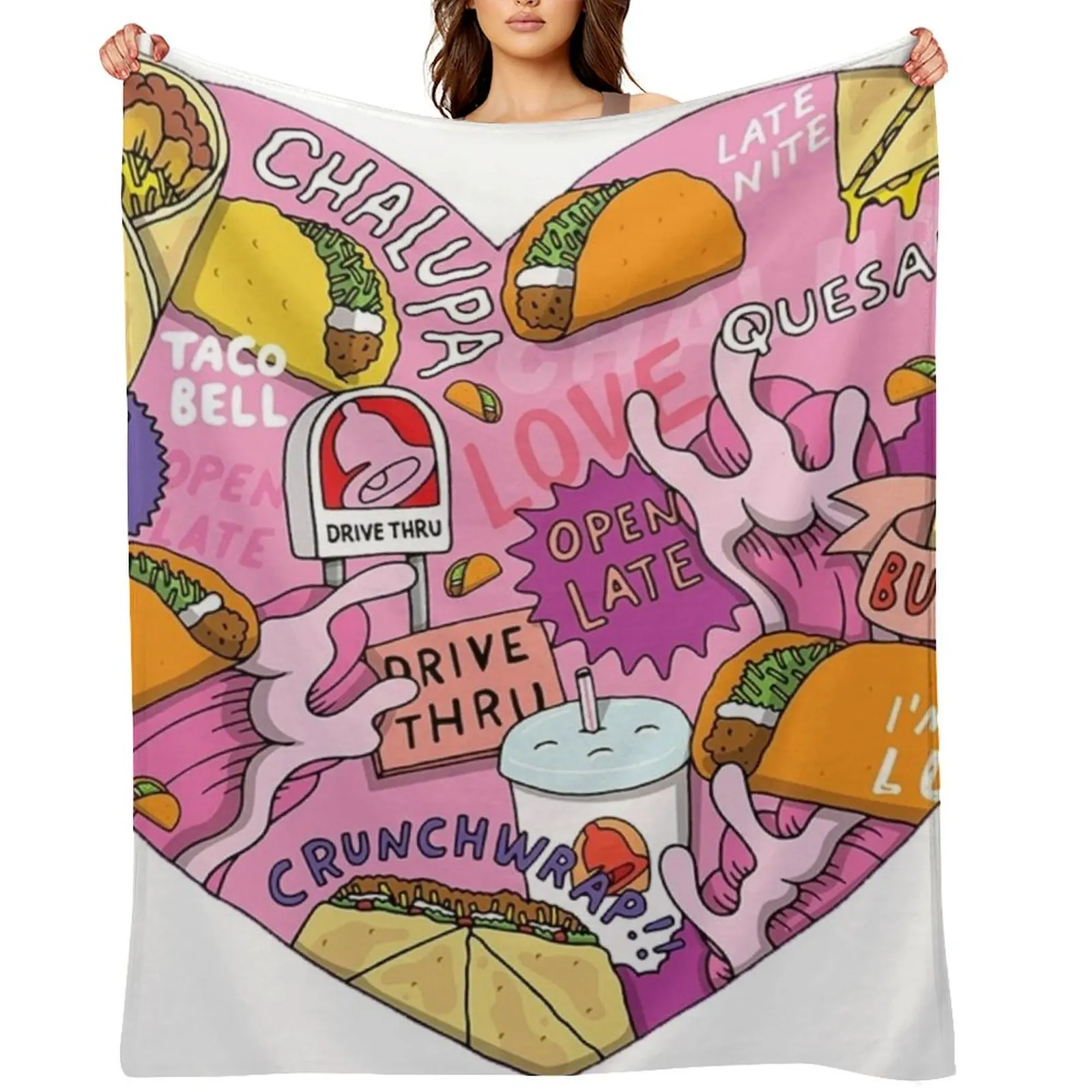 

taco bell 1 Throw Blanket heavy to sleep Flannels Luxury Thicken Summer Blankets