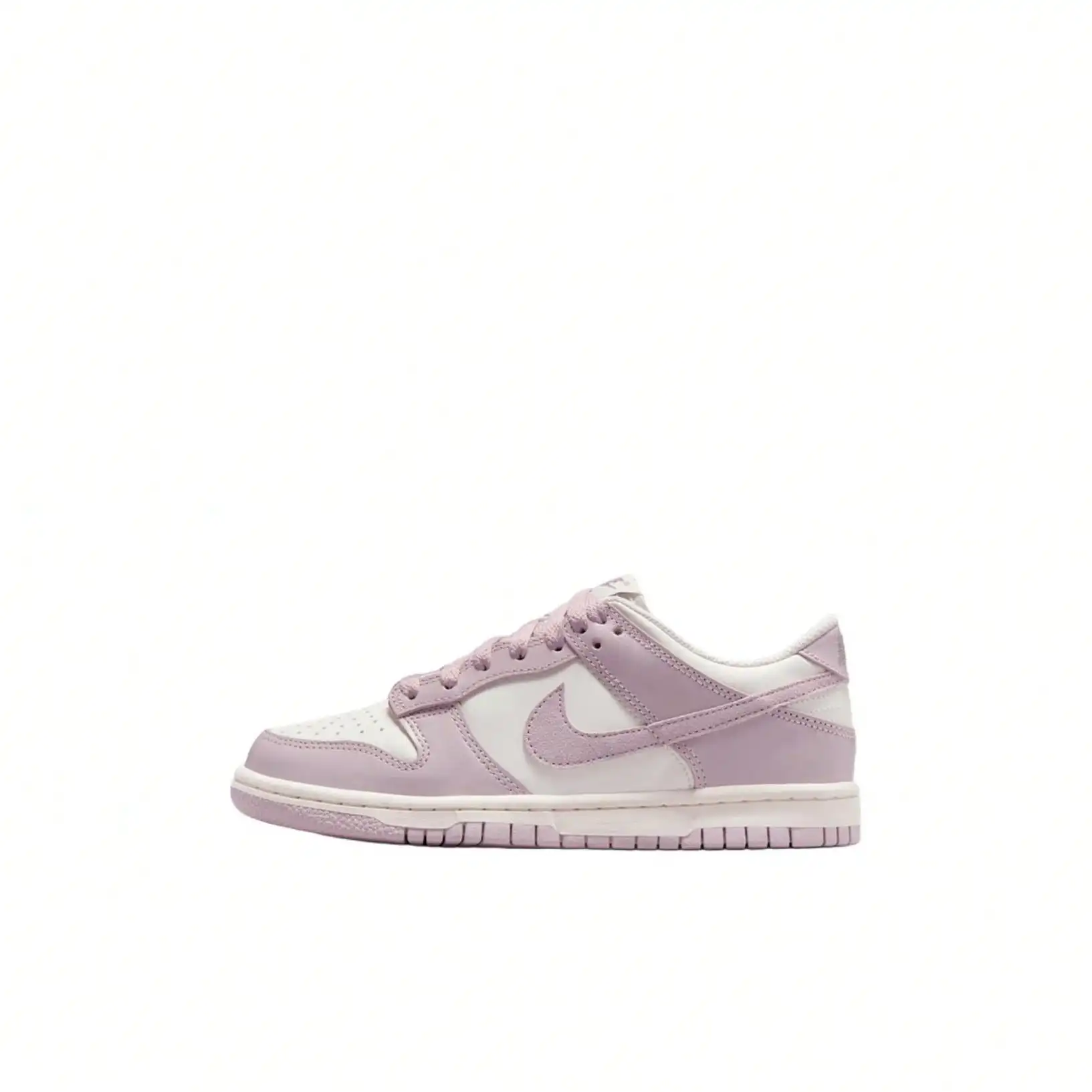 Nike Dunk Leather LOW, zapatillas deportivas de caña baja, cómodas, versátiles, estilo campus, en color rosa y blanco, modelo unisex, FB9109-122.