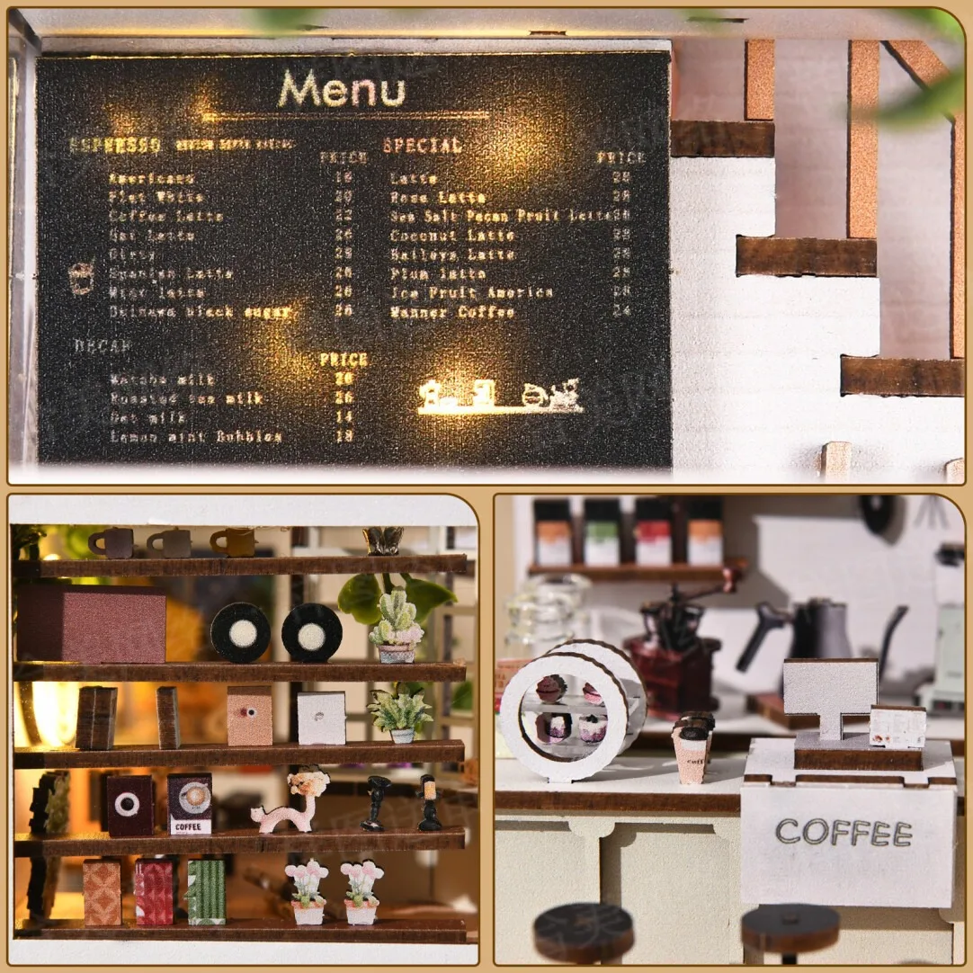 DIY المقصورة أشعة الشمس القهوة زهرة غرفة كتاب حامل نموذج ديكورات منزلية الحرف اليدوية بنة التجمع هدية