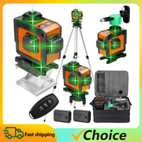 4D 16 Lines Laser Level 3° Self-leveling Tool Omnidirectional Ground Wall Sticker Line Laser Level Machine with Tripod Stand