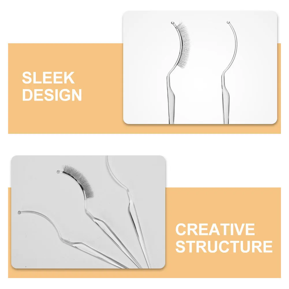 

6Pcs Acrylic False Eyelash Display Sticks Reusable Lash Holder Portable Display Stand for False Eyelash Storage Organizer