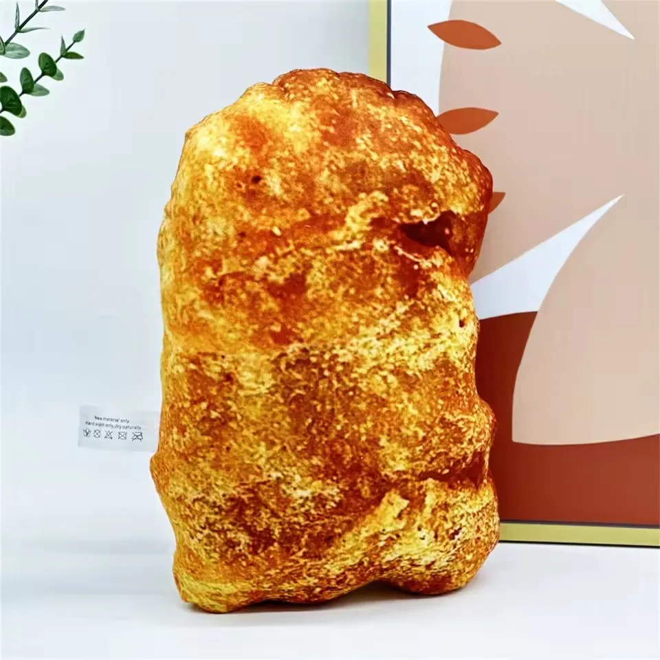 치킨 너겟 밈 플러시 장난감 재미있는 큰 치킨 블록 플러시 베개 귀여운 치킨 너겟 봉제 인형 어린이 및 성인용