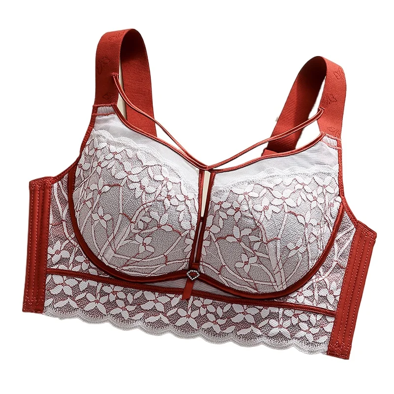 

Бюстгальтер-минимайзер пуш-ап женский, с полной поддержкой, без косточек, без поролона, кружевной, размеры 75 80 85 90 95 100 105 110 105 C D E