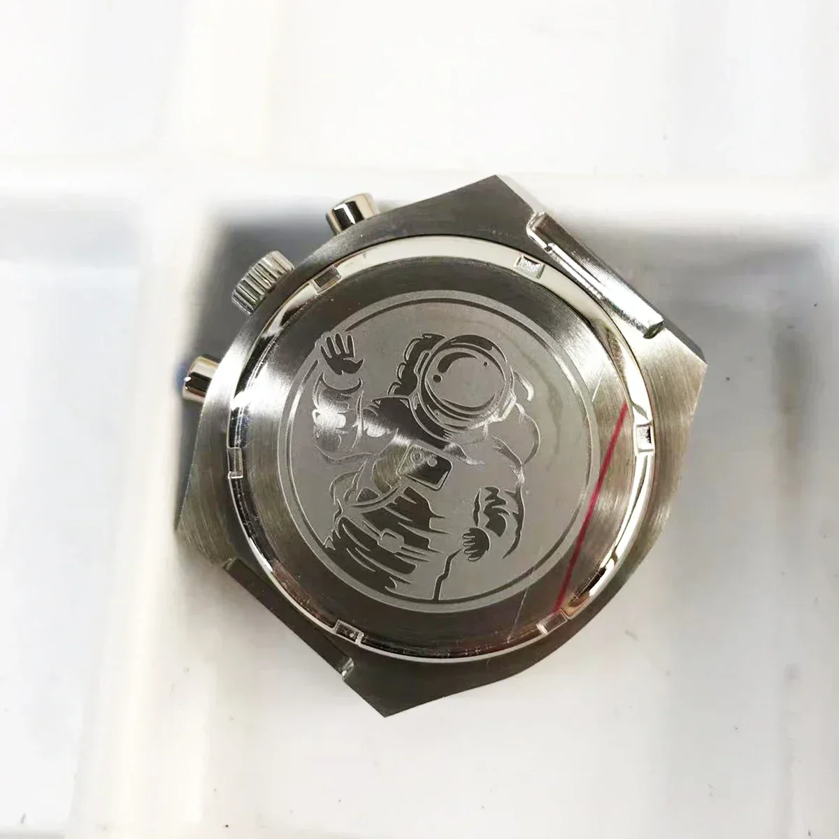 Hruodland-Montres chronographes à quartz rétro pour hommes, verre saphir, bleu, noir, acier inoxydable, montre-bracelet habillée à la mode, F022