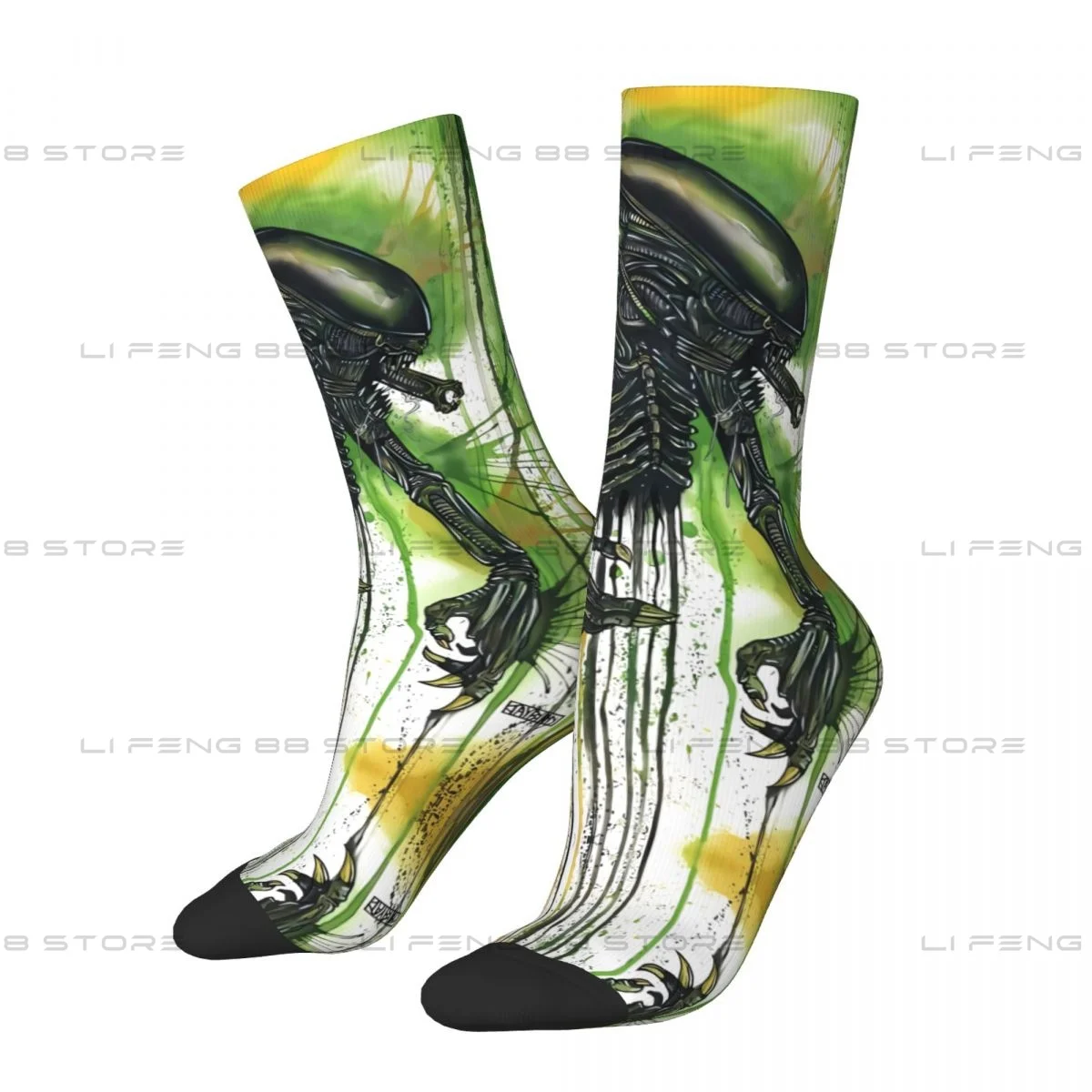 Alien Movie Xenomorph Men Women Socks Cycling Novelty Spring Summer Autumn Winter Stockings Gift