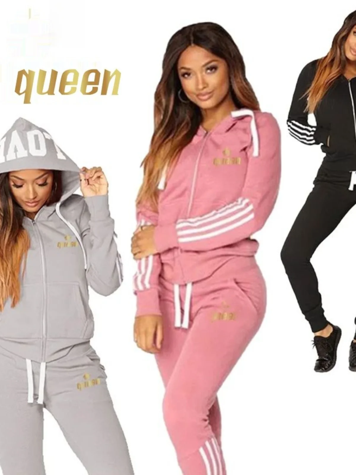 

Women's Sportswear Long Sve Sweatirt And Trousers Set Comfortable Casual Outfit Ideal for Spring Season