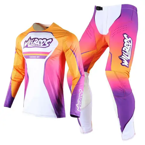 Set Completo Willbros 2027 per Motocross: Maglia e Pantaloni da Gara, Attrezzatura per Moto Fuoristrada, Enduro e MTB per Adulti