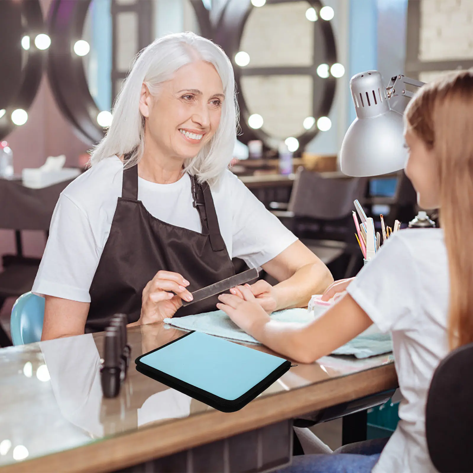 

1Pcs Nail Drill Bits Storage Organizer Bag for Manicure Polishing Head Grinding Head Storage and Nail Art DIY Practice