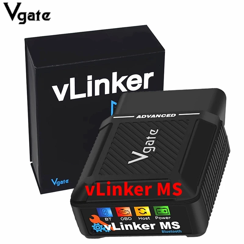 

Vgate vLinker MS BT Модернизированный OBD2 сканер OBD Code Reader pk ELM327 для Android/iOS/PC OBD2 Автомобильный диагностический сканер Инструменты