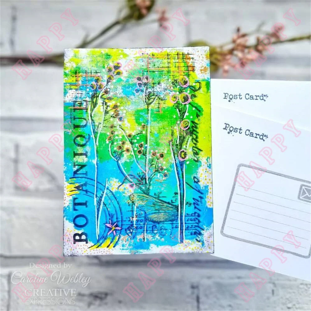 New Clear Stamps Botanical Collage DIY Scrapbooking Envelope Diary Photo Album Paper Cards Decorative Craft Embossing Template