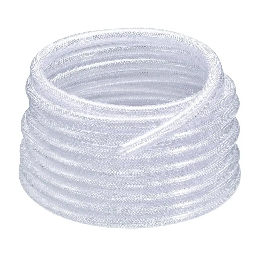 

1 2 ID x 3 4 OD 50 Ft PVC Tube Braided Reinforced Tubing Flexible Hose Pipe Clear Vinyl Tubing High Pressure Flexible Plastic Tu