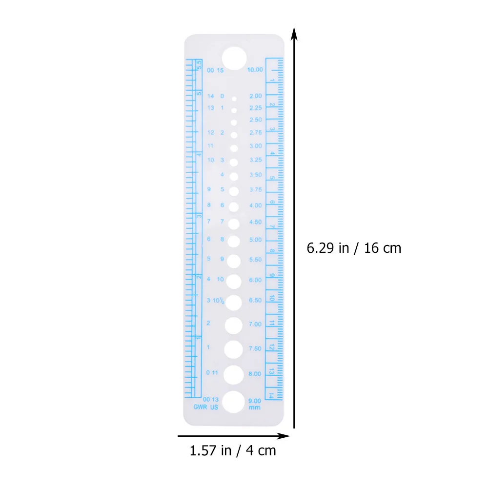 

15pcs Plastic Knitting Ruler Household Needle Gauge Professional Measuring Tool For Crochet Needles Portable Reusable