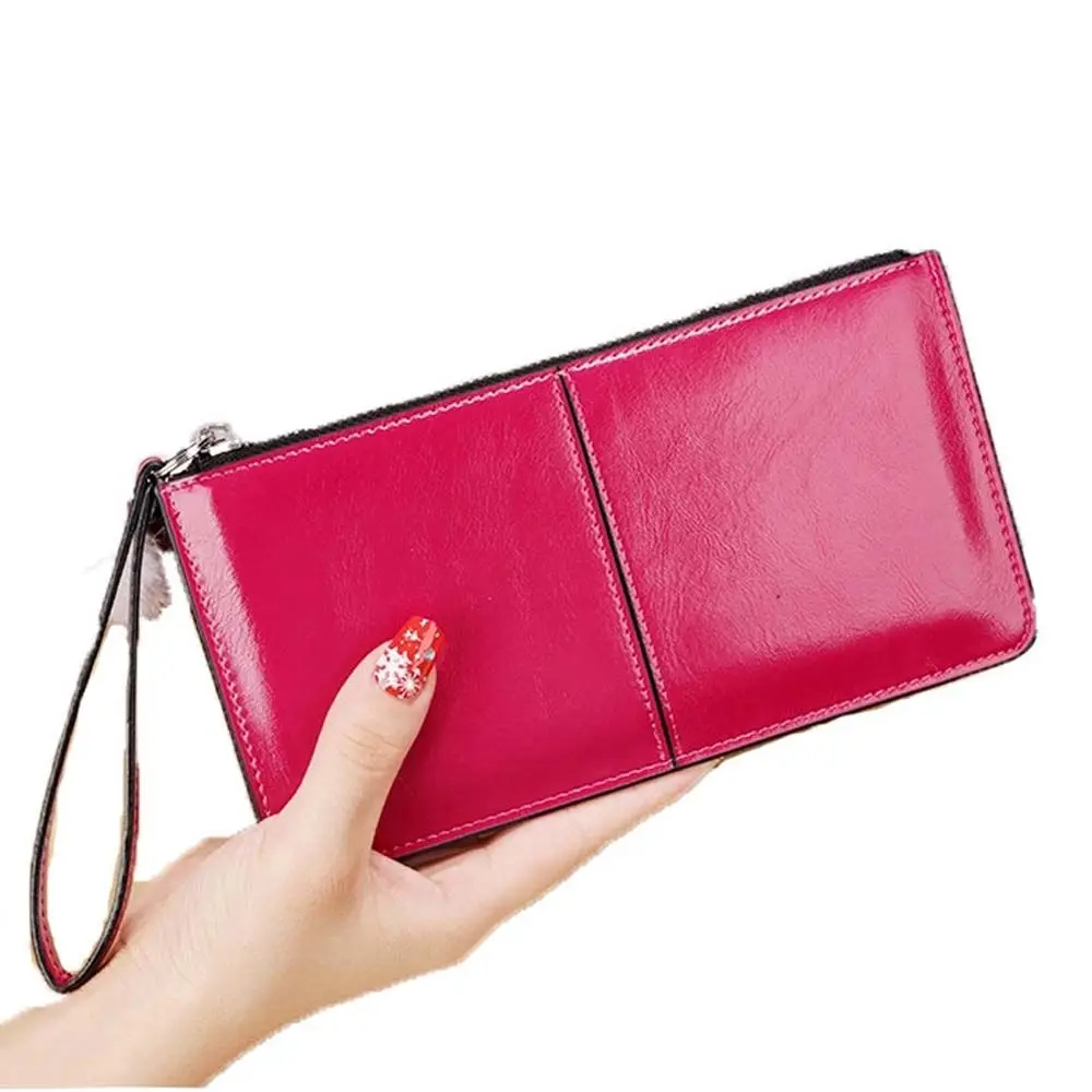 

PU Leather Lady Money clip Handbag Multi Card Pockets With zipper Coin Purse Card Holder Card Case Long Wallet