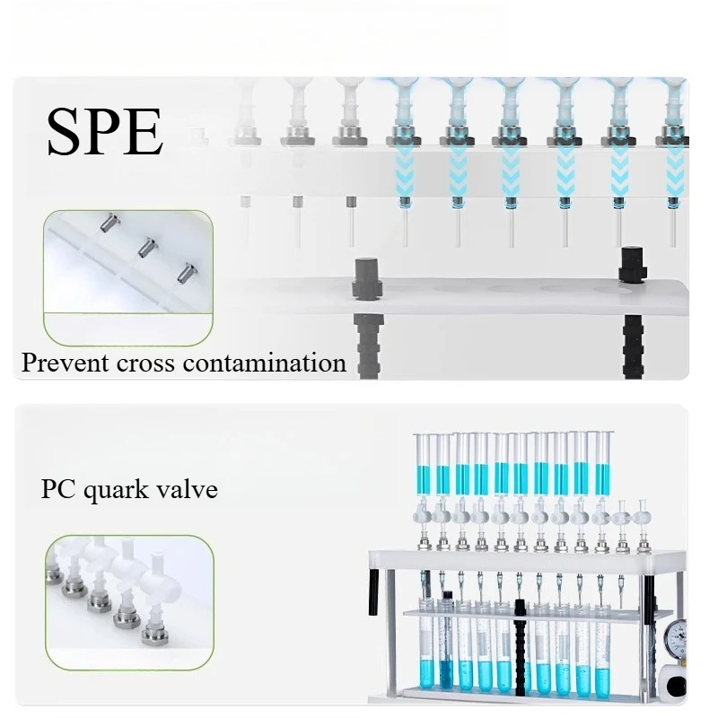 Dispositif de microextraction en phase solide de laboratoire, Instrument de expression d'azote multicanal à 12 positions