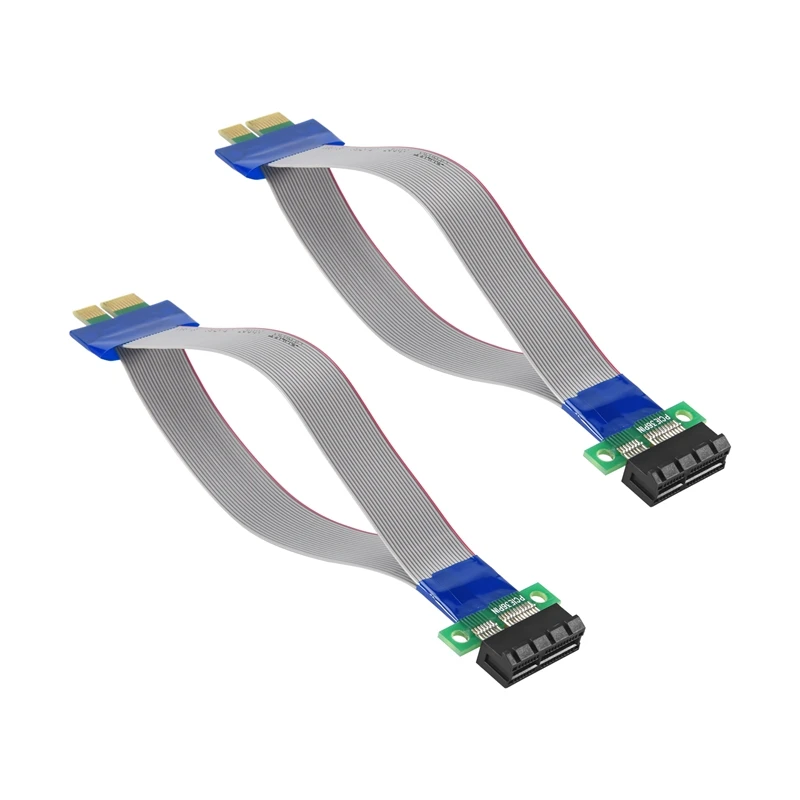 2 Pcs PCI-Express PCI-E 1X Riser Card Extender Cable Extension Cable Length 20 Cm