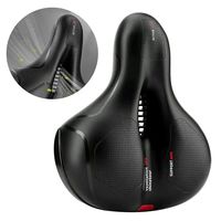 PU Leather Oversized Bike Seat Spring Waterproof Wide Bicycle Saddle High Elasticity Soft Comfortable Road Bike Seat