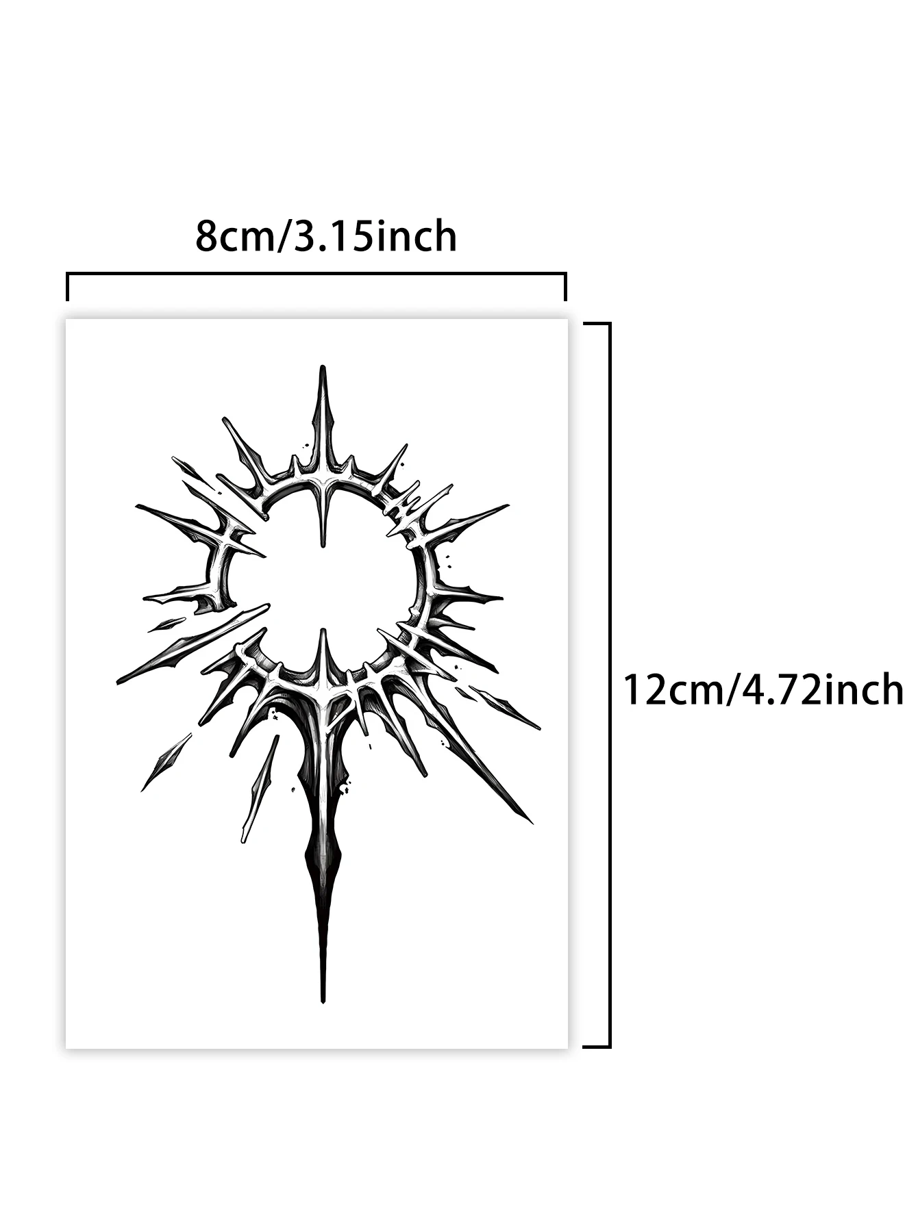 Halo chest and arm waterproof temporary tattoo sticker, lasts 1-2 weeks, realistic semi-permanent fake tattoo
