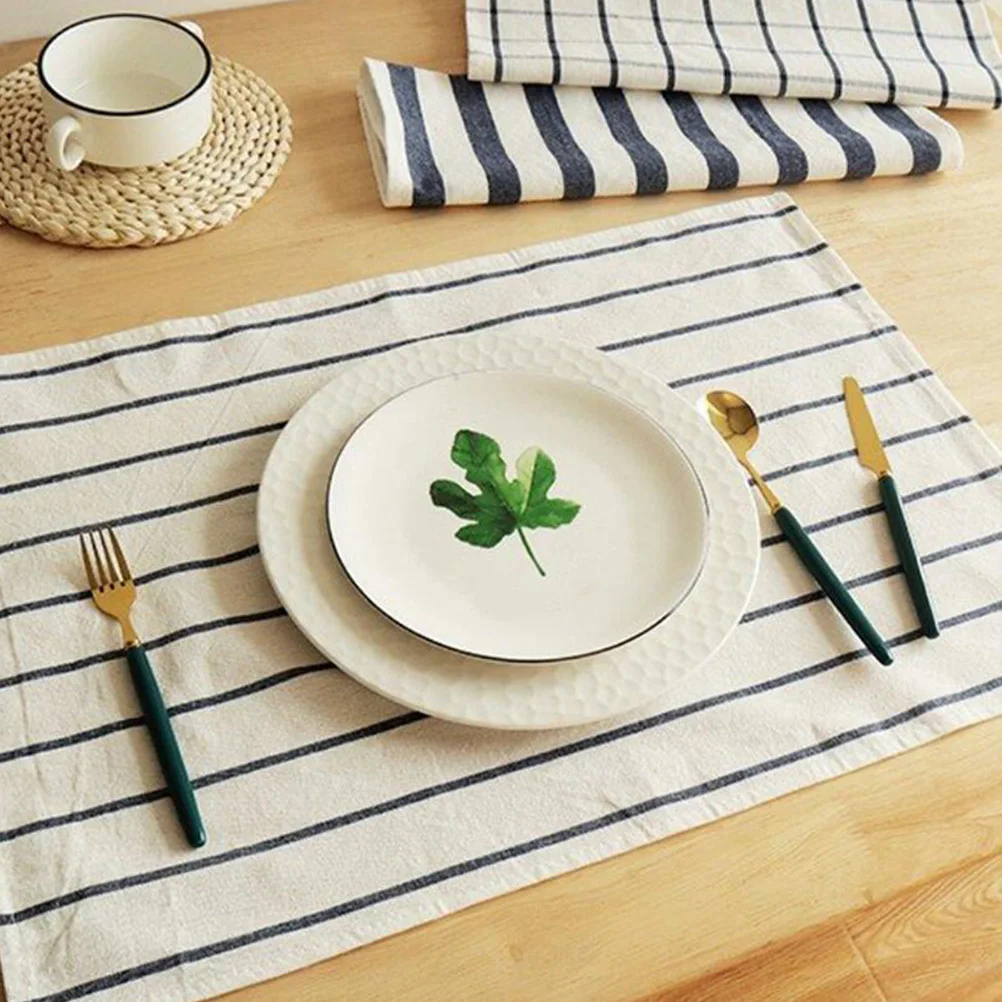 

3Pcs Cotton Grid Stripe Tea Towels Soft Absorbent for Home Kitchen Restaurant Use Cotton Tea Cloth Napkin Table Cloth