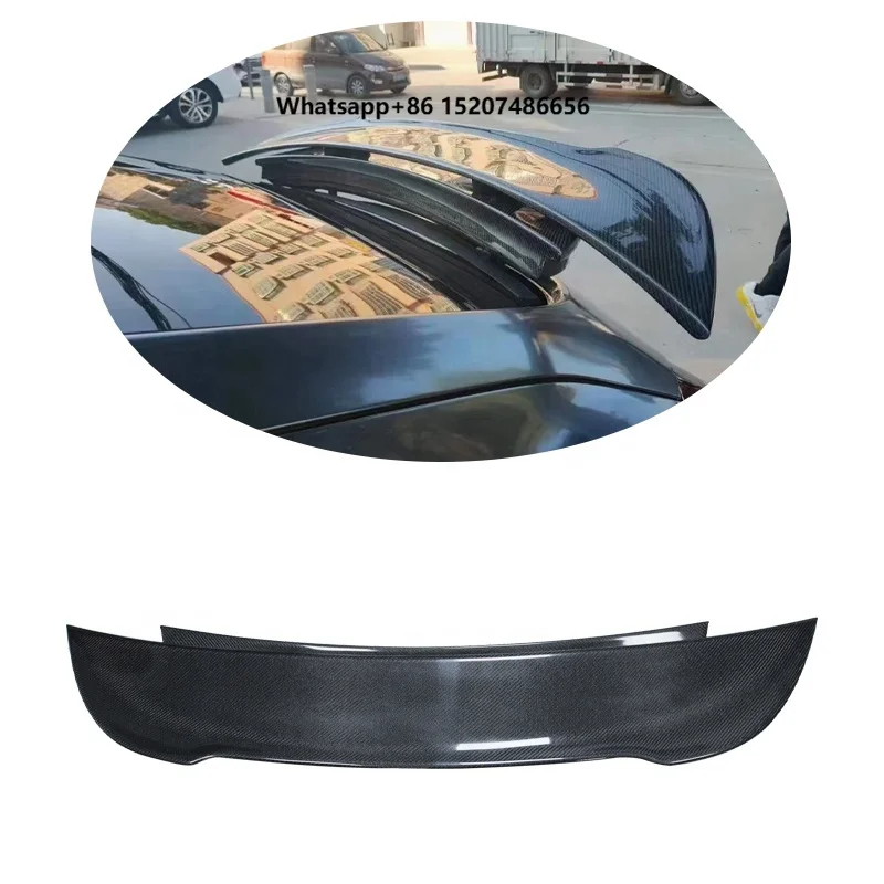 

Carbon Fiber Car Racing Rear Trunk Spoiler Double Wings for.1 2010-2016 Car Styling