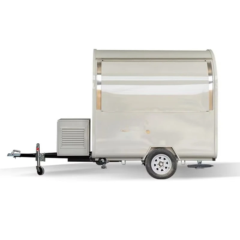 Low Floor Food Trailer Concession Trailer Food Truck with Service Window for Pizza Slice and Garlic Bread Business