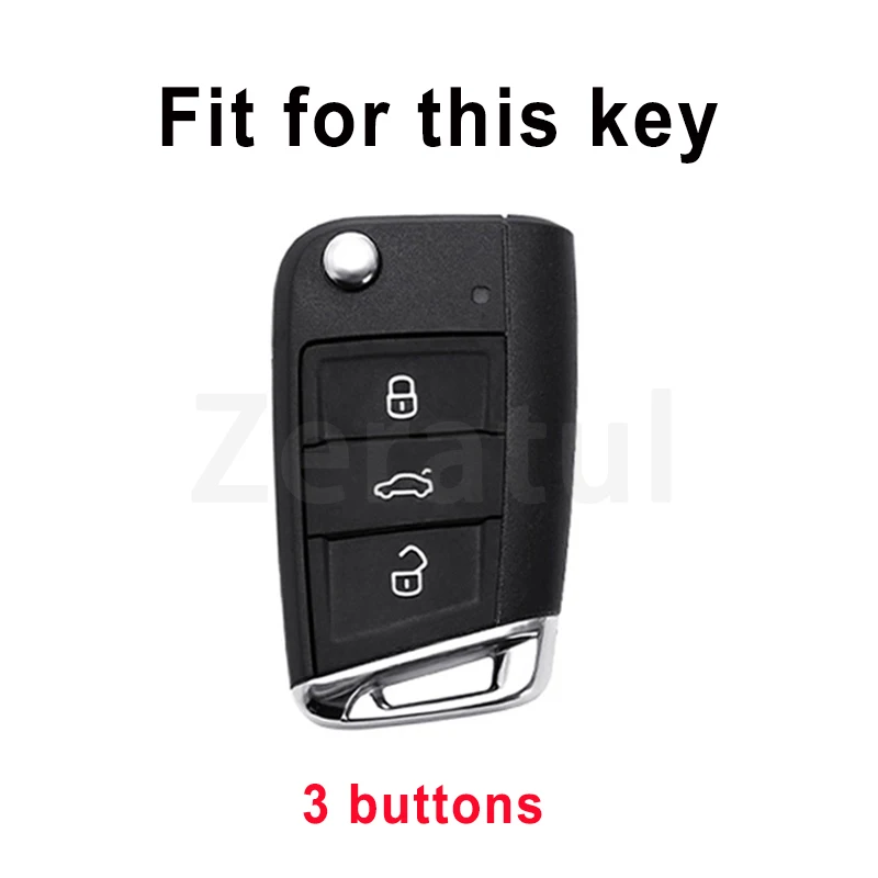 TPU Car Flip Key Case Cover Shell For VW Volkswagen Golf 7 MK7 Tiguan MK2 For Skoda Octavia Kodiaq Seat Ateca Leon FR Ibiza