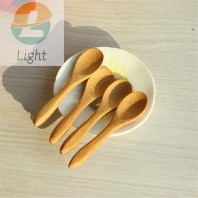 5pcs Small Mini Wooden Spoons For Kids Honey Kitchen Using Condiment Spoon 9.2*2.0cm Cucharas Colheres