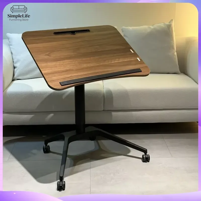 Adjustable Pneumatic Lift Computer Desk Learning Desk Height Adjustable Desk 0-90 Degree Tilt Desktop Multifunctional Sofa