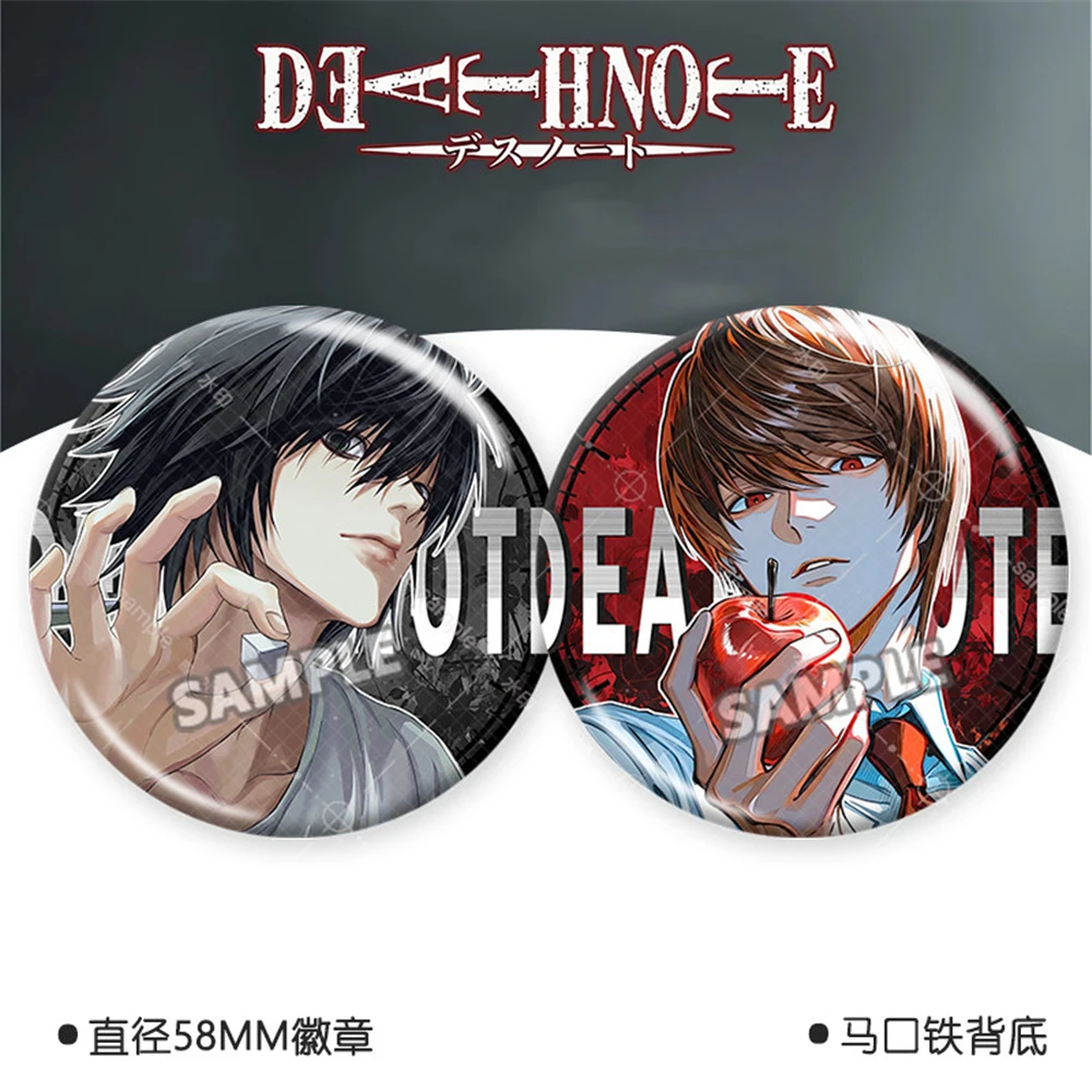 58mm Anime Death Note Badge Pin