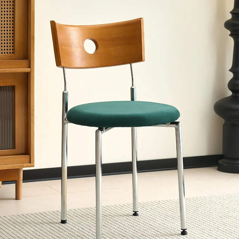 Silla de comedor de cuero, silla de comedor Retro acrílica moderna de lujo con acento Vintage, diseño nórdico Sedie Pranzo Moderne, muebles para el hogar