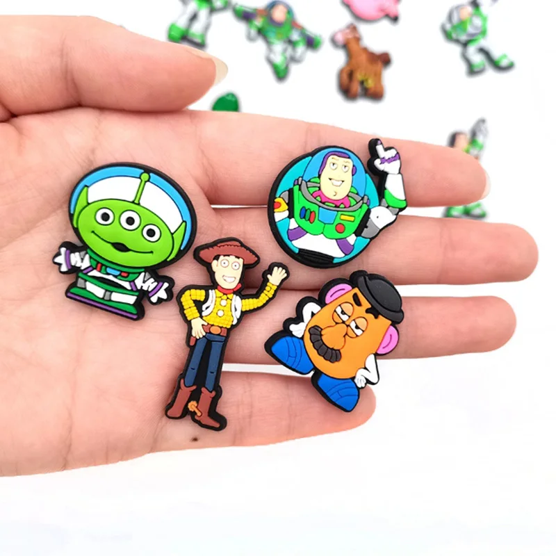 Miniso Bath Lightyear Shoe Accessories Garden Sandals Buckle Decorations Fit Boys Men Sandals Charm Ornaments Party Gifts