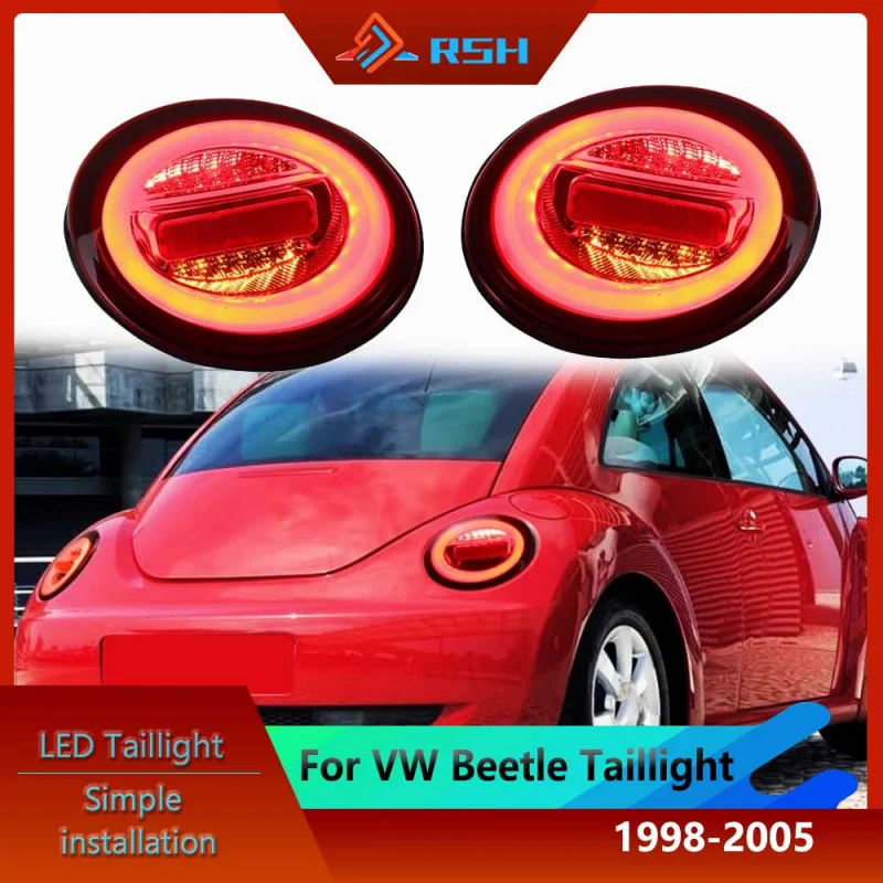 Car Taillight For VW Volkswagen Beetle Tail Light 1998-2005 Replacement With LED Reversing Brake Light Plug And Play Accessories