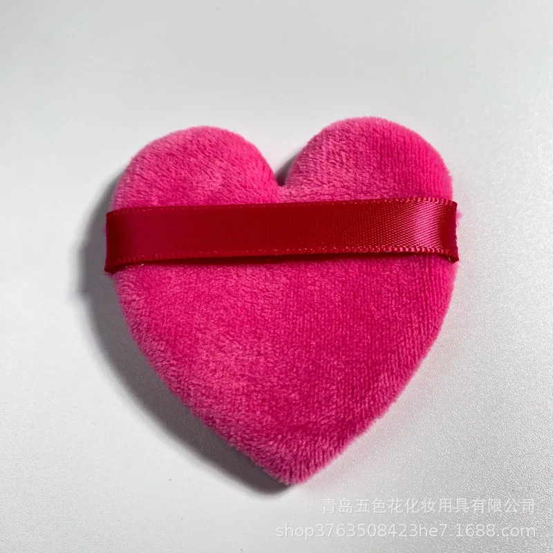 1pc Heart Shaped Powder Puff Cosmetics Soft Cotton Face Powder Puffs Mini Face Make Up Sponge Velvet Make Up Puff Tools Washable