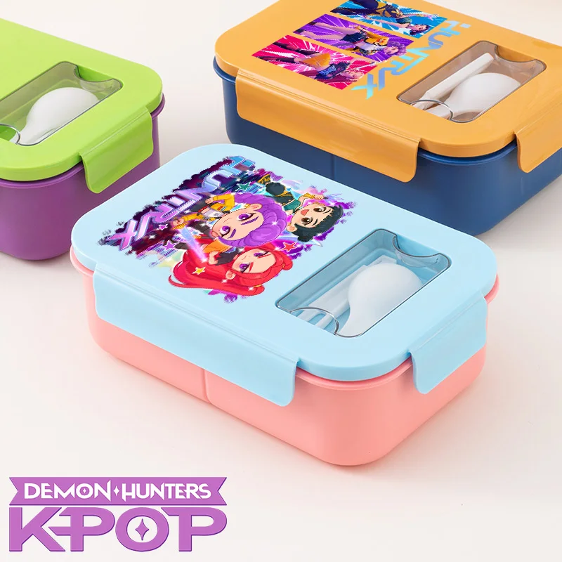 

KPop Охотники на демонов Ланч-бокс Аниме Контейнеры для хранения еды Детский школьный ланч-бокс для пикника Офисный чехол для ужина Подарок
