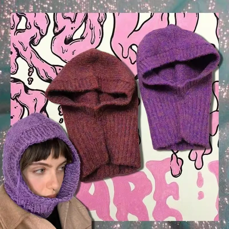 

Шерстяная шапка с теплой защитой ушей, толстая шерстяная шапка и шарф с интегрированной шеей для женщин, хит продаж